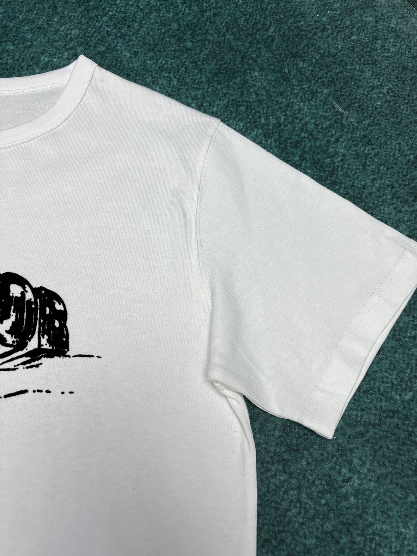 D style 2023 Summer Rib Crew Neck T-shirt-Luxeon