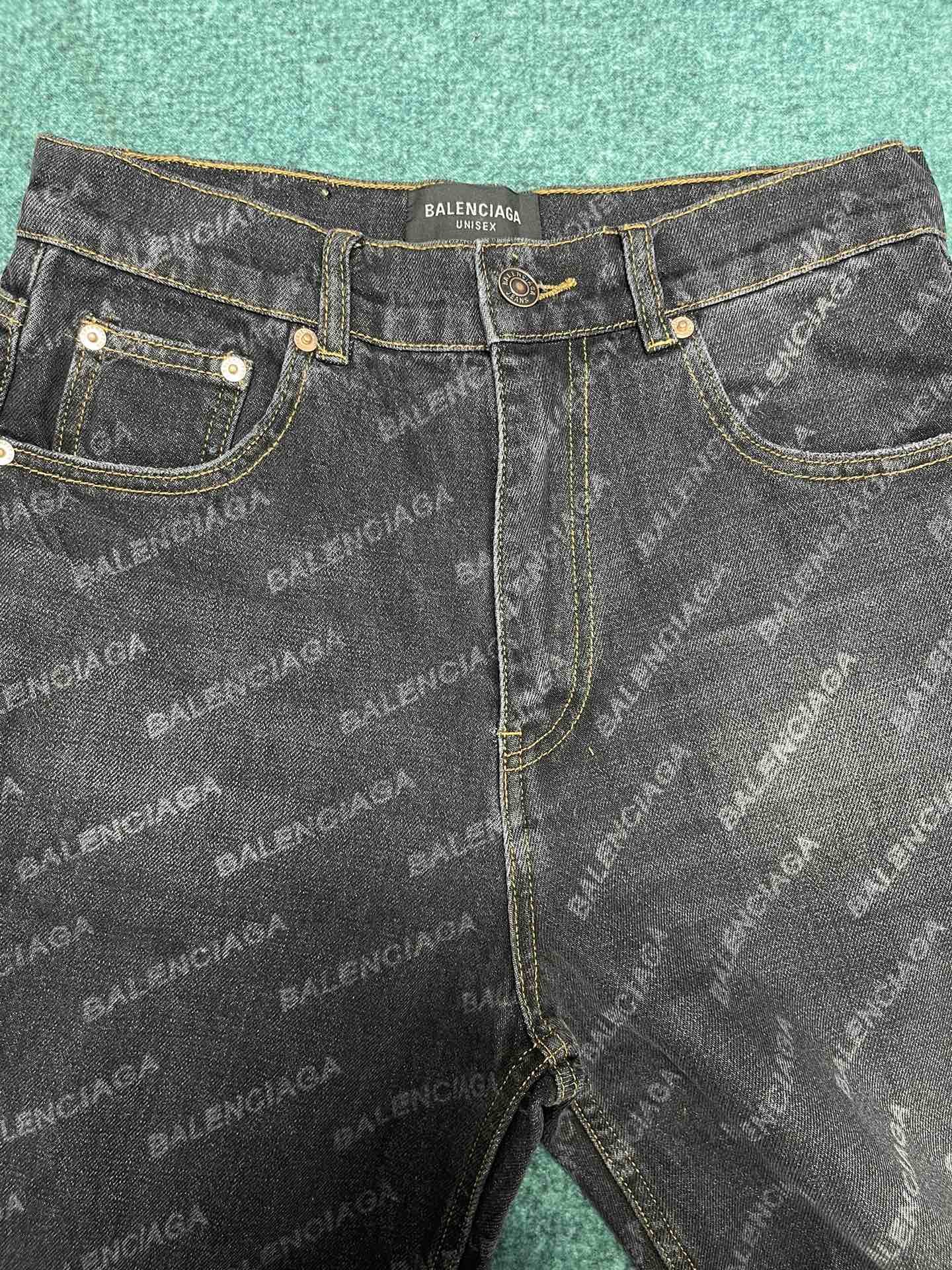 B style Spring/Summer New Print Straight Leg Jeans-Luxeon