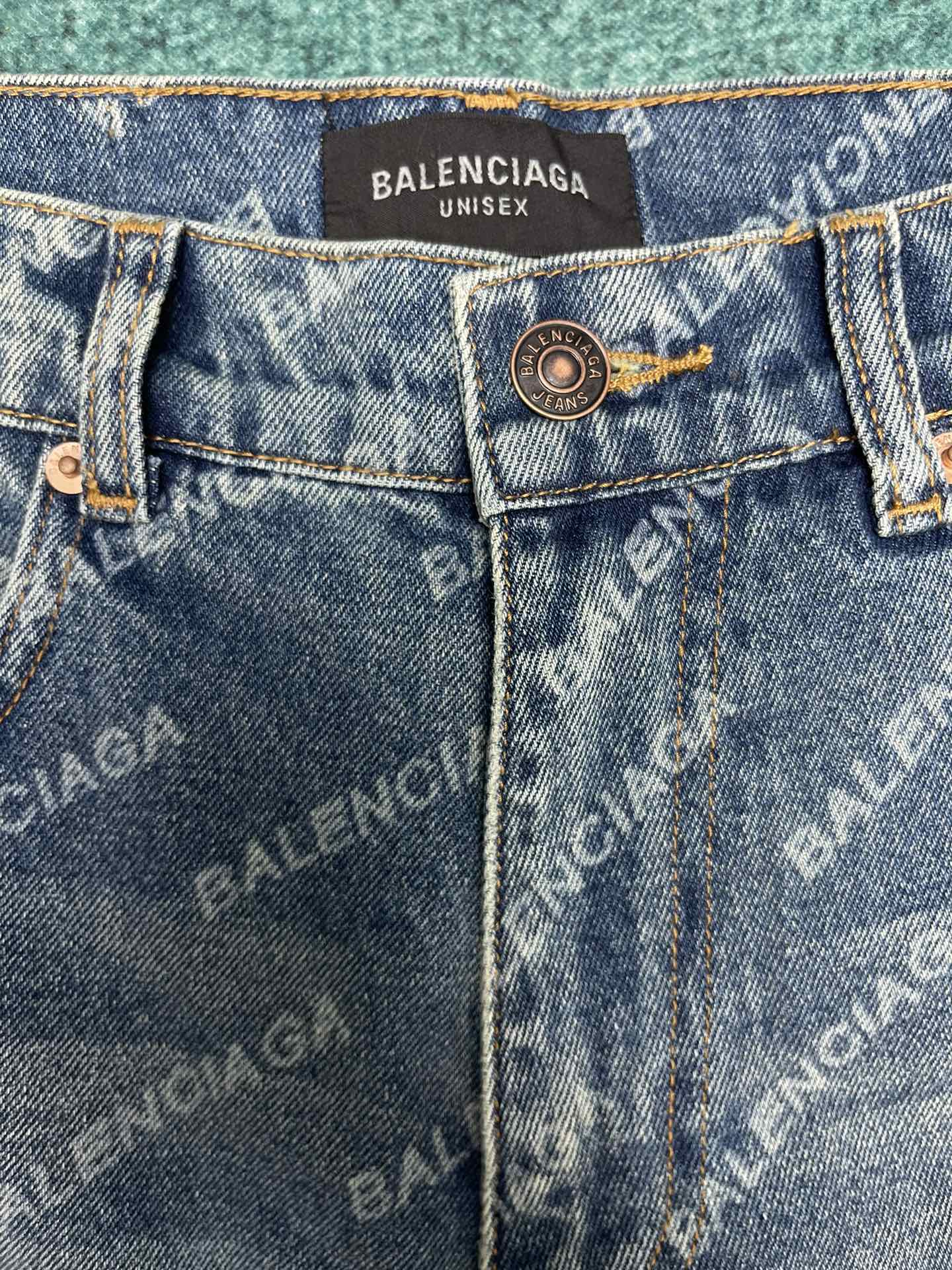 B style Spring/Summer New Print Straight Leg Jeans-Luxeon