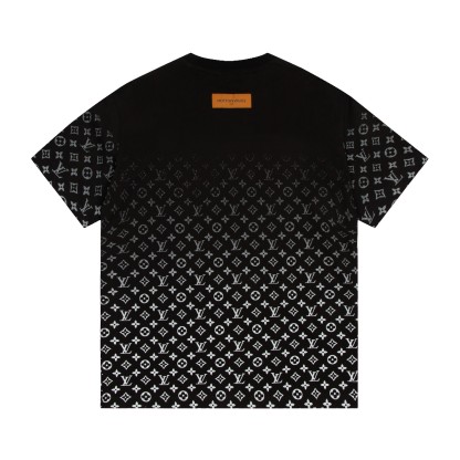 bag Gradient Print Short Sleeve Black/Green-Luxeon
