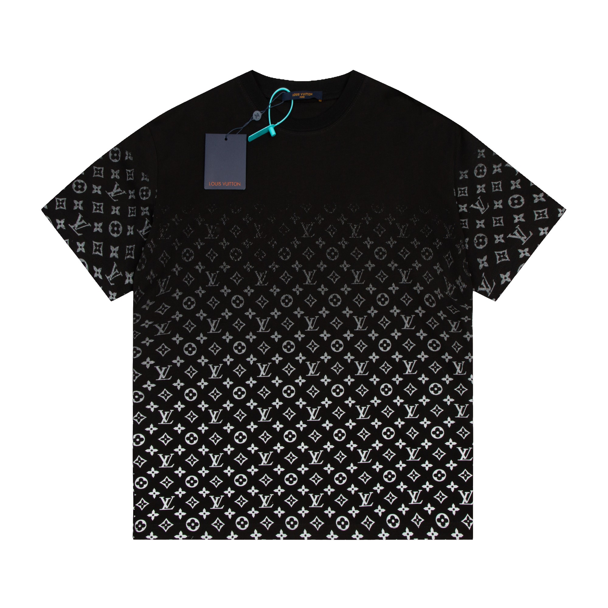 bag Gradient Print Short Sleeve Black/Green-Luxeon