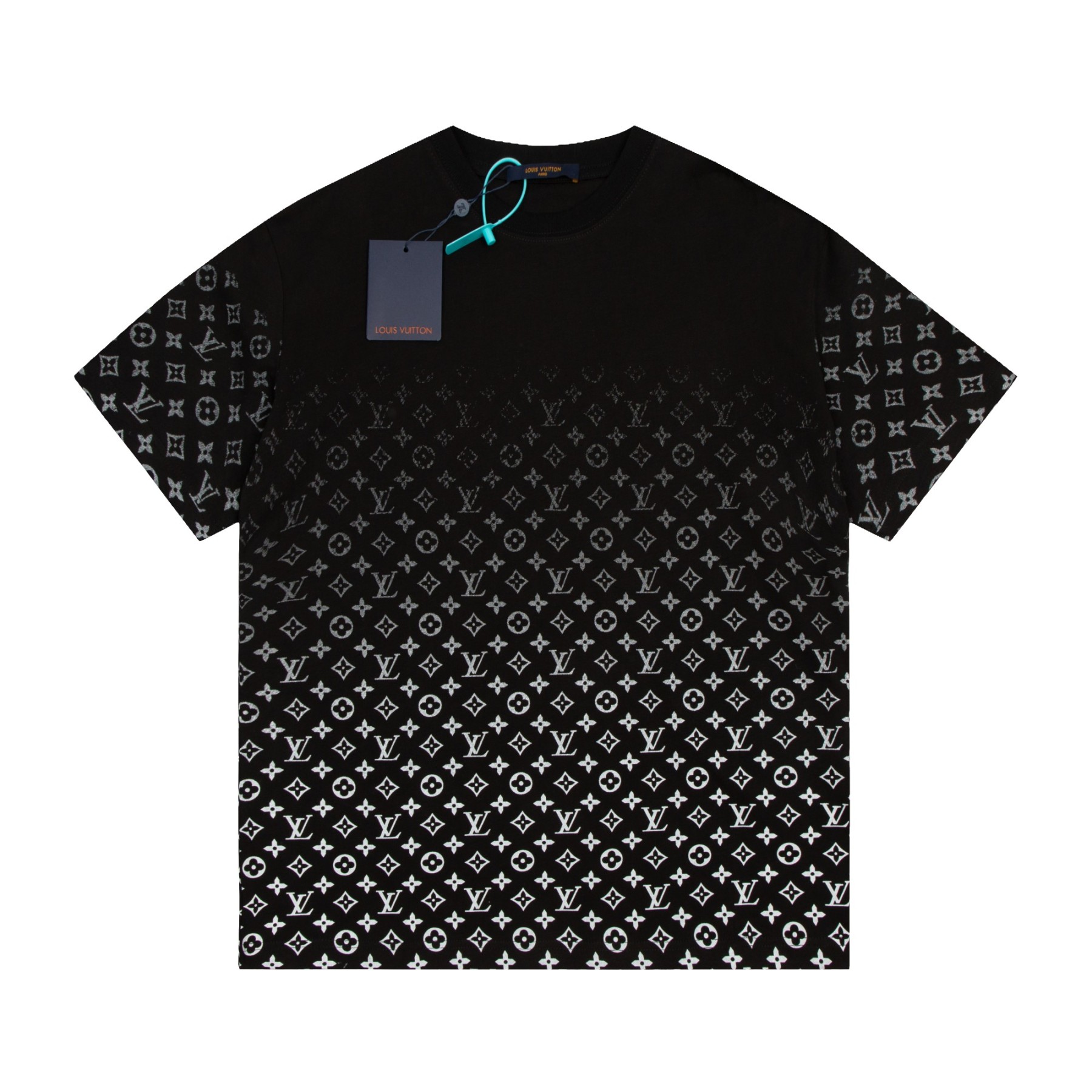bag Gradient Print Short Sleeve Black/Green-Luxeon