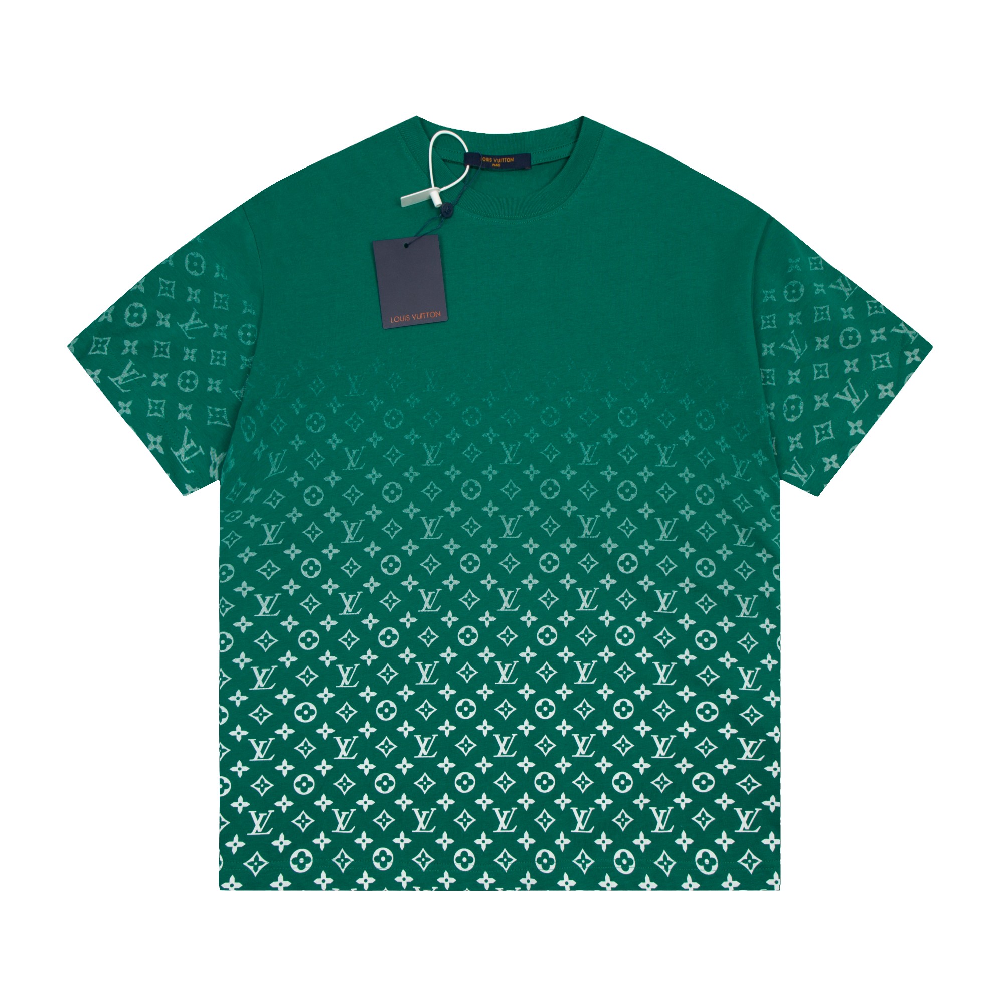 bag Gradient Print Short Sleeve Black/Green-Luxeon