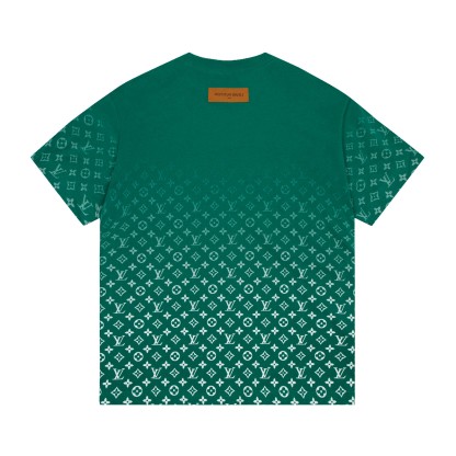 bag Gradient Print Short Sleeve Black/Green-Luxeon
