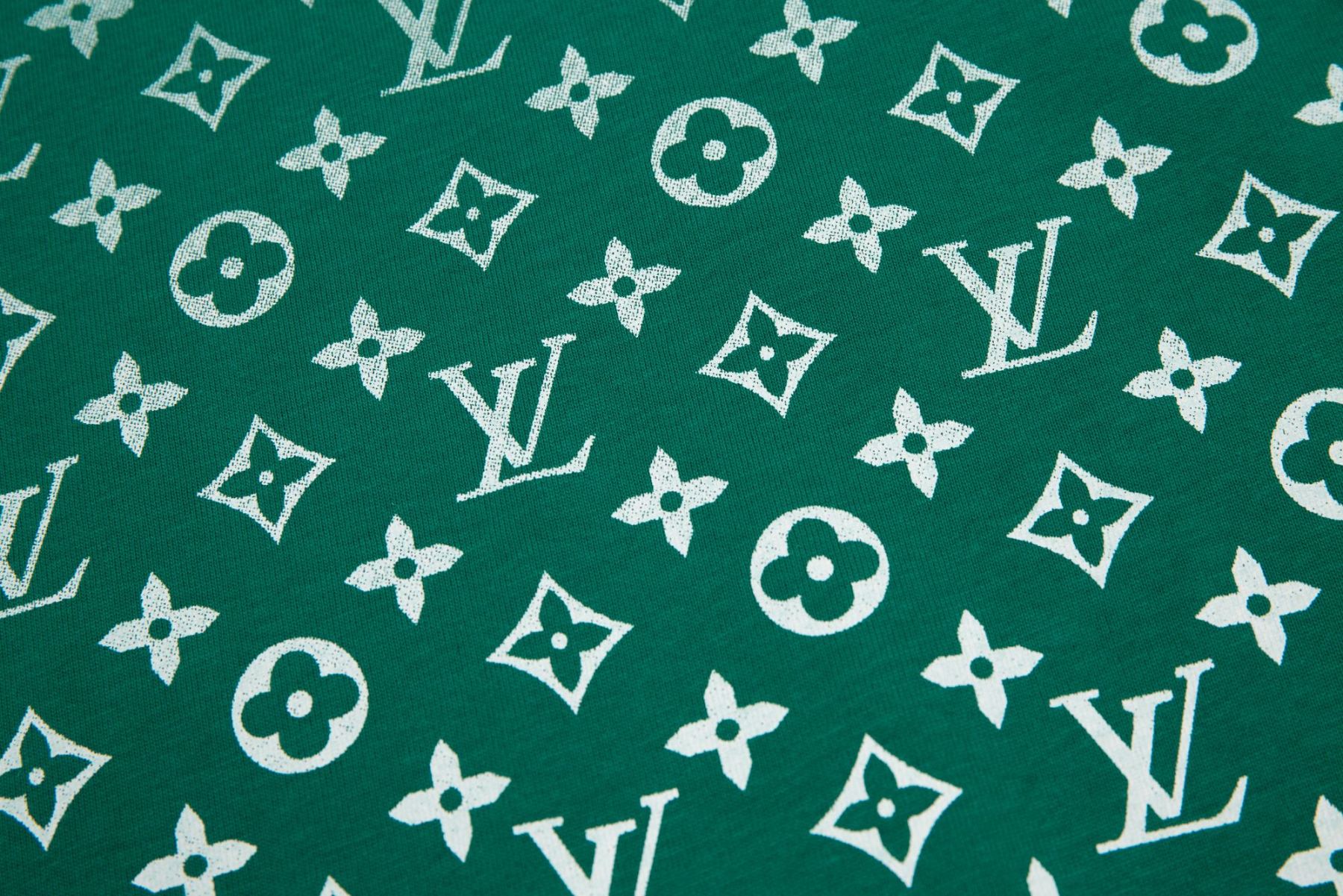 bag Gradient Print Short Sleeve Black/Green-Luxeon