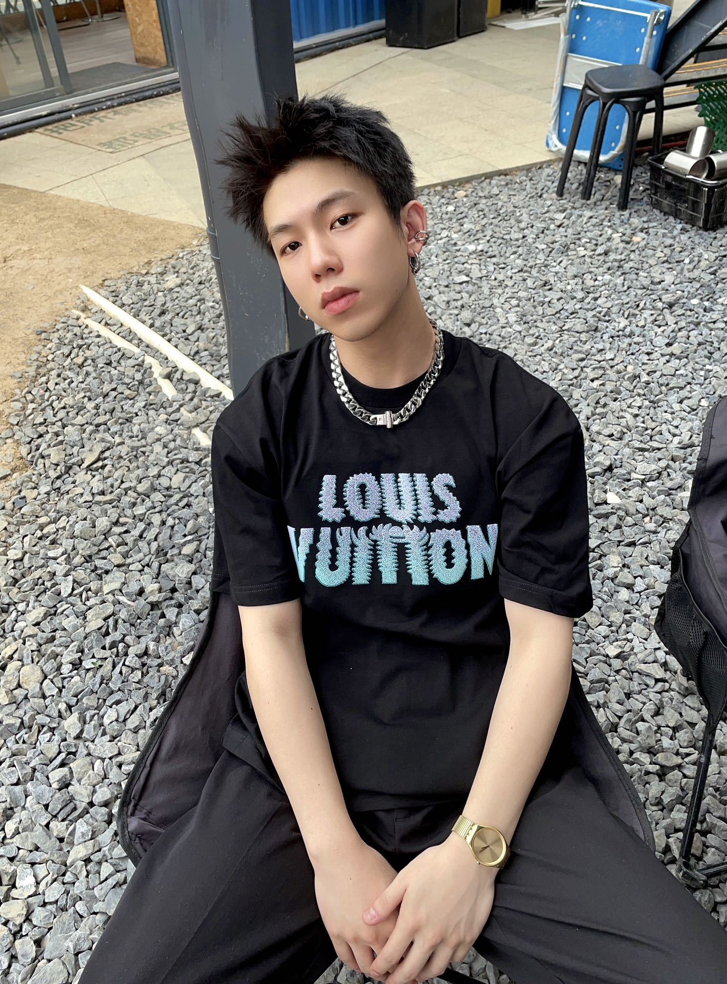 bag Gradient Logo Short Sleeve-Luxeon