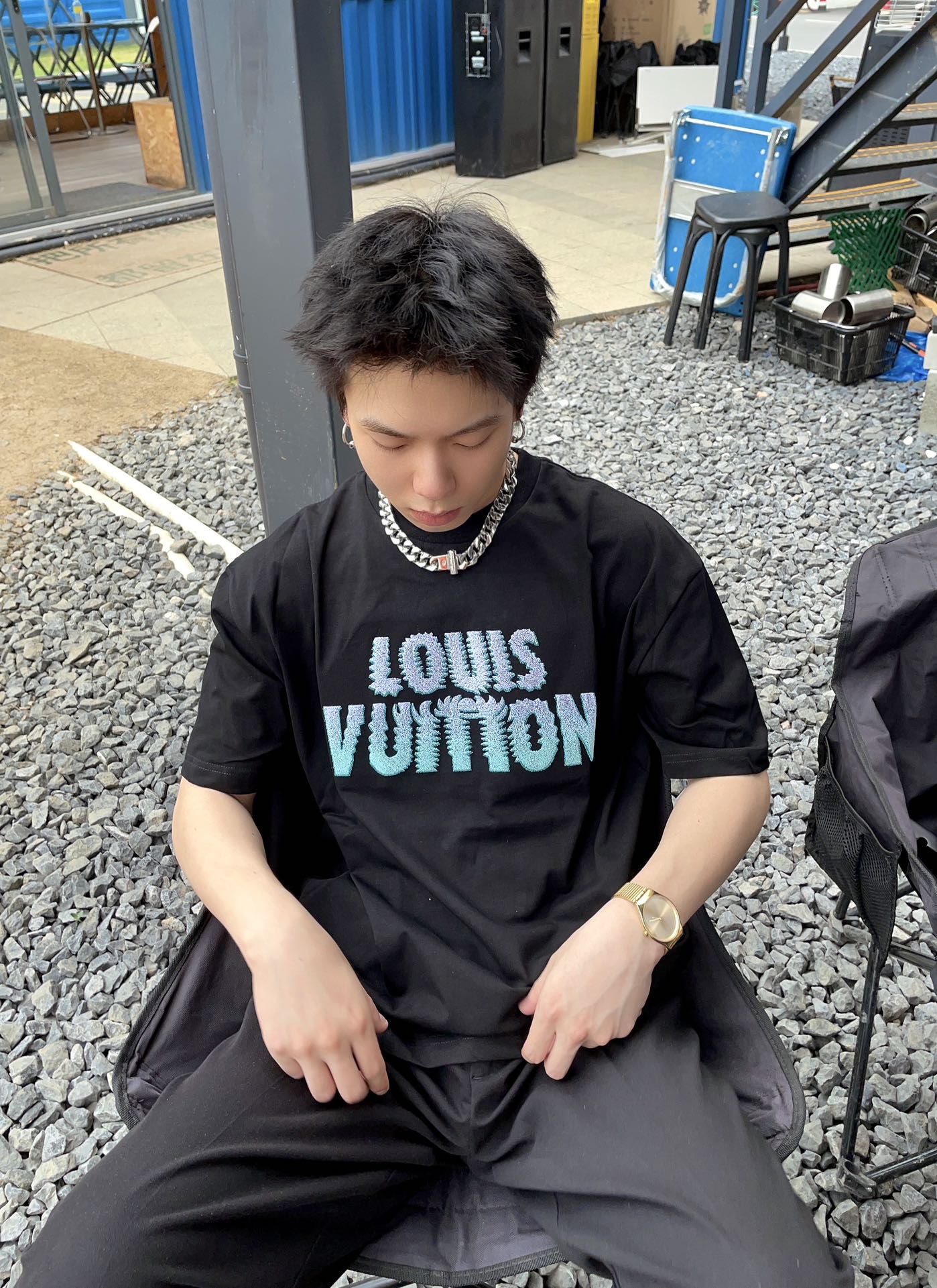 bag Gradient Logo Short Sleeve-Luxeon