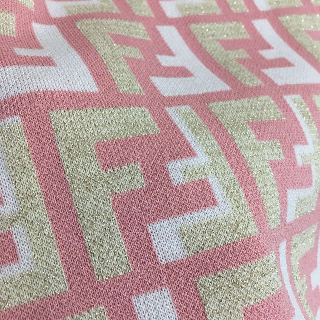 F style F Letter Short Sleeve Knit-Luxeon