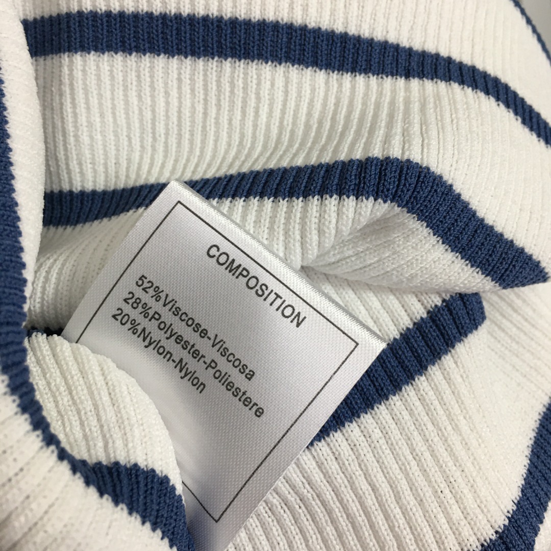 P style Letter Stripe Slim Fit Knitted Tank Top-Luxeon