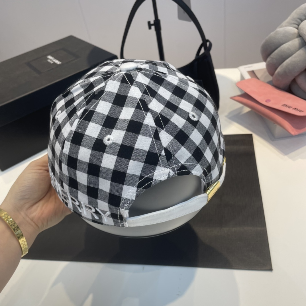 Burberry fashion plaid baseball hats-Luxeon
