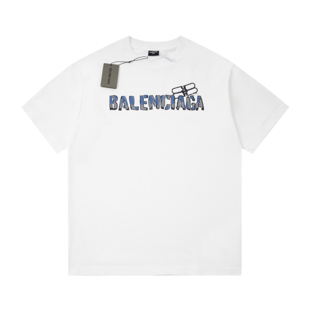 B style Printed Unisex T-shirt Black/White-Luxeon