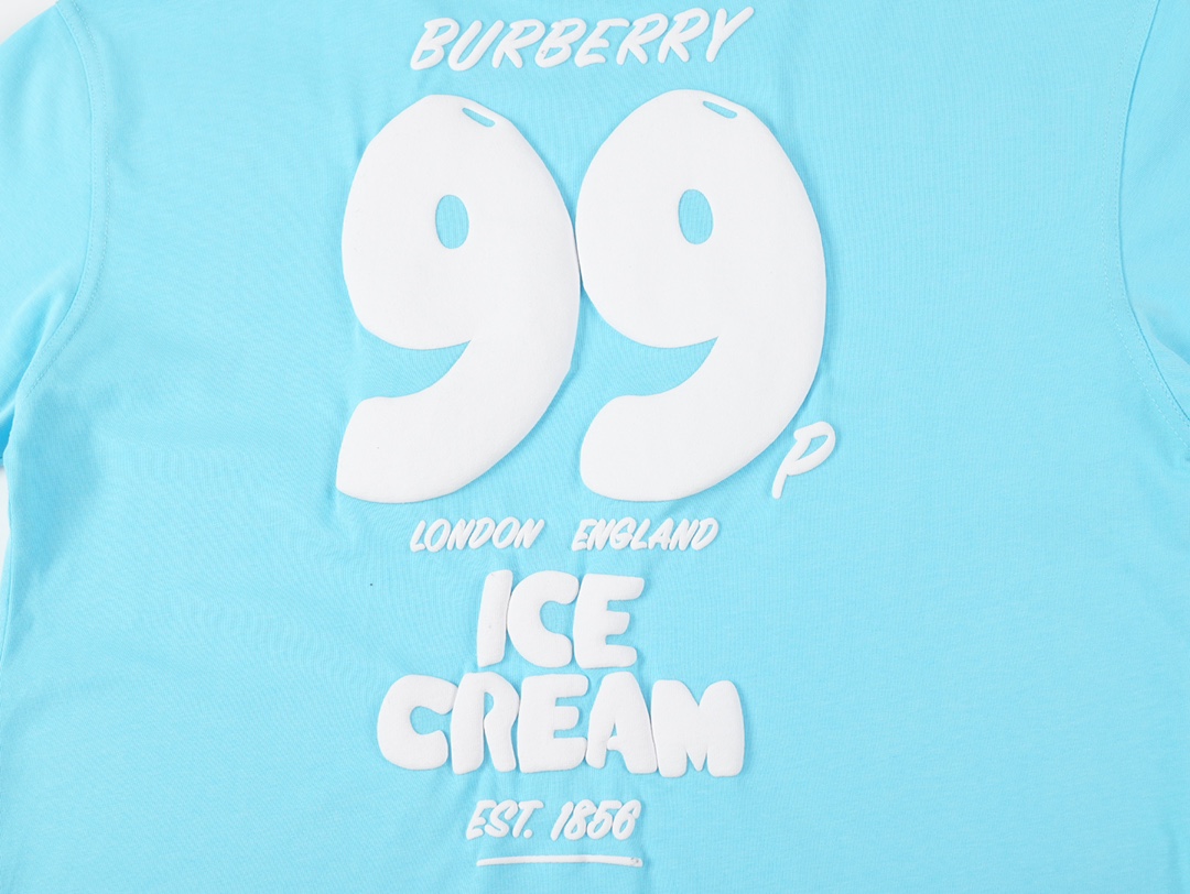 Burberry Ice Cream Round Neck Short Sleeve T-shirt-Luxeon