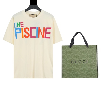 G style Colorful Letter Printing Short Sleeve T-shirt-Luxeon