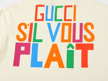 G style Colorful Letter Printing Short Sleeve T-shirt-Luxeon