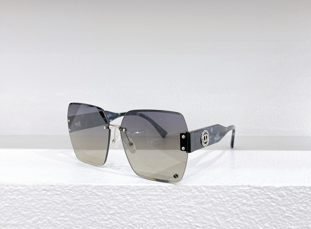 D style fashion frameless sunglasses-Luxeon