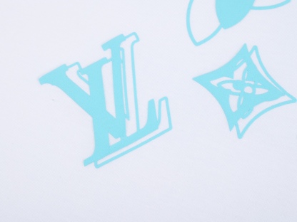 . Spring/Summer Monogram Flower Short Sleeve T-shirt-Luxeon