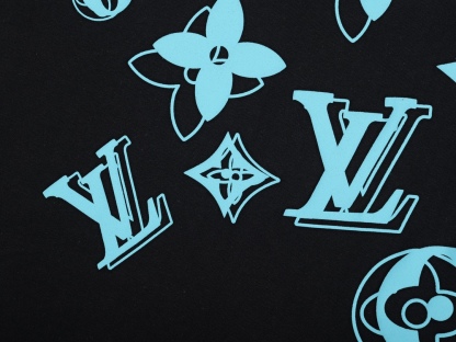 . Spring/Summer Monogram Flower Short Sleeve T-shirt-Luxeon