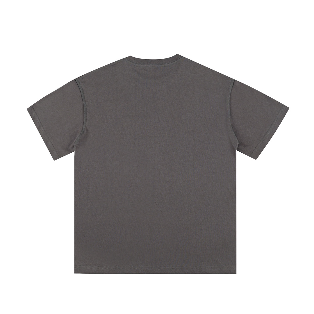 . Large Letter Logo Couple Short Sleeve T-shirt-Luxeon