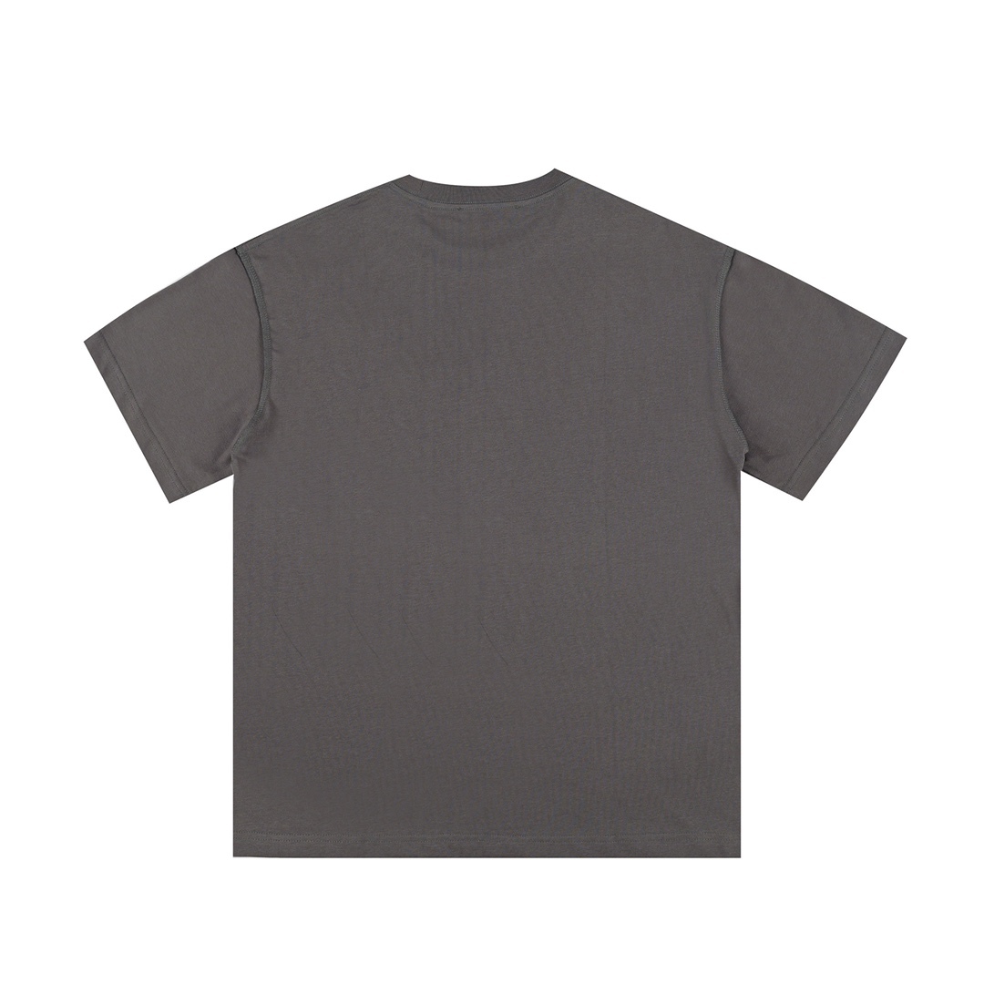 . Large Letter Logo Couple Short Sleeve T-shirt-Luxeon