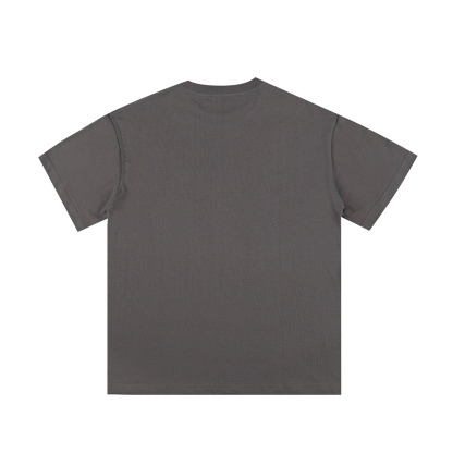 . Large Letter Logo Couple Short Sleeve T-shirt-Luxeon