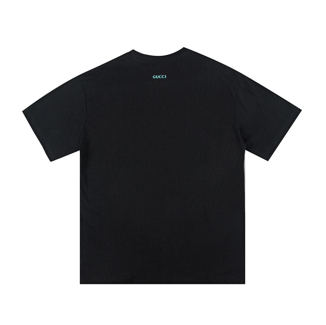 G style Blue Double G Embroidered Unisex Short Sleeve T-shirt-Luxeon