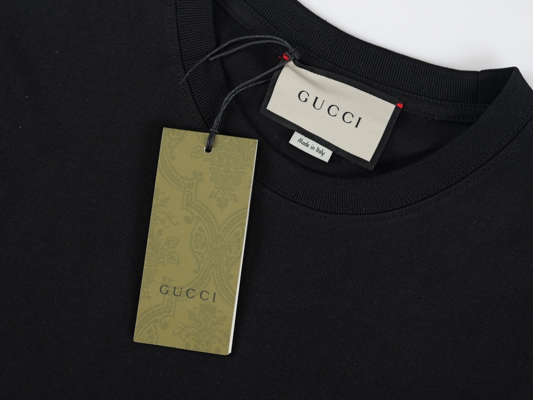 G style Blue Double G Embroidered Unisex Short Sleeve T-shirt-Luxeon