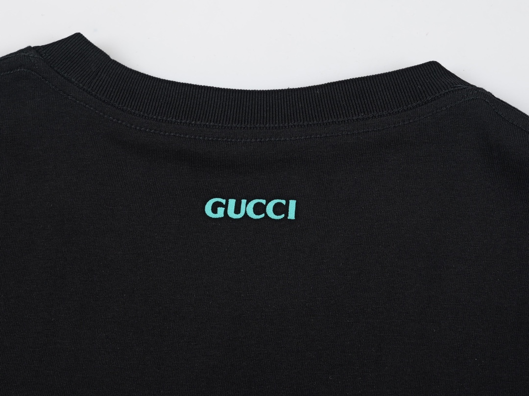 G style Blue Double G Embroidered Unisex Short Sleeve T-shirt-Luxeon