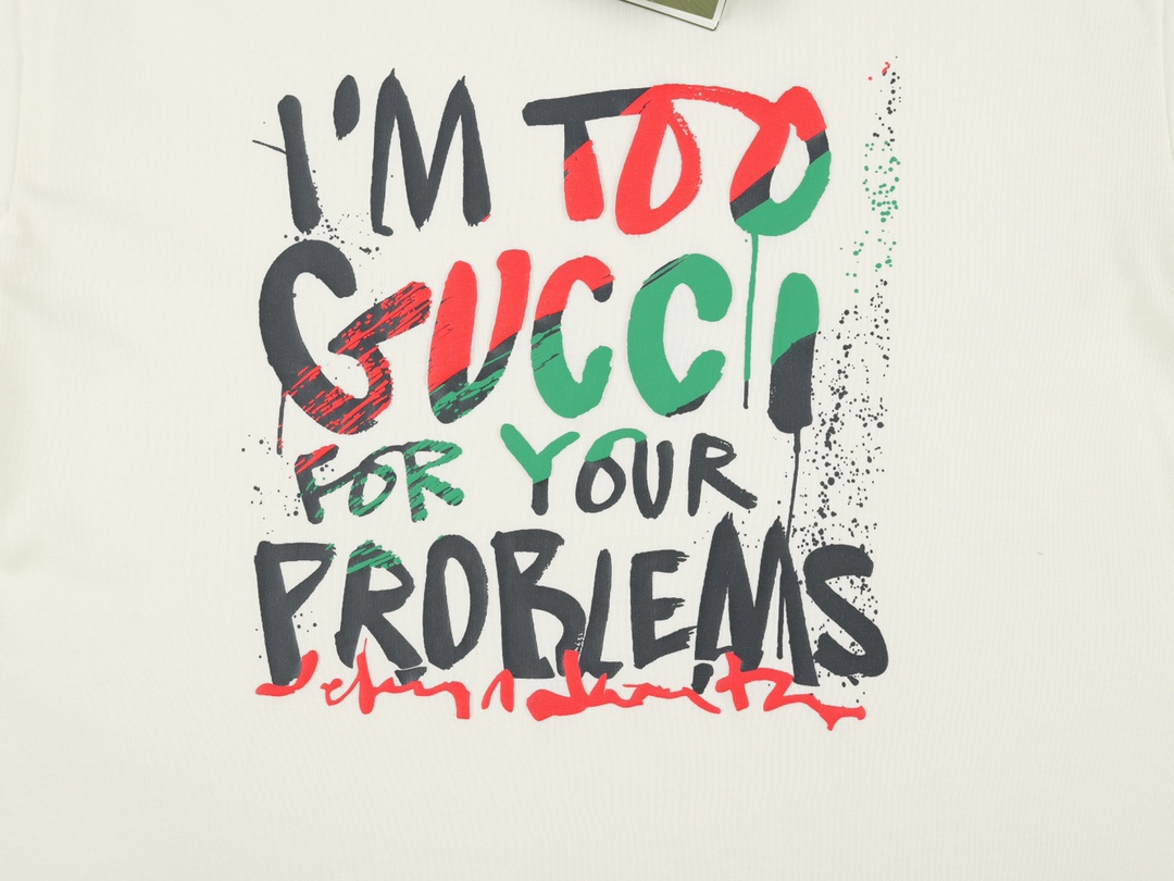 G style Red Green Letter Unisex Short Sleeve T-shirt-Luxeon