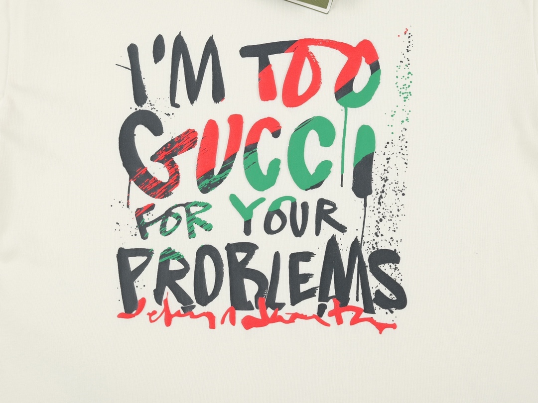 G style Red Green Letter Unisex Short Sleeve T-shirt-Luxeon