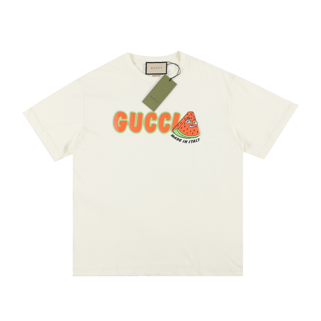 G style Letter Unisex Short Sleeve T-shirt-Luxeon