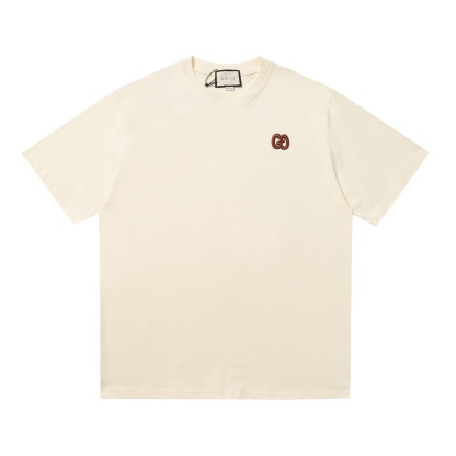 G style Double G Embroidery Logo Short Sleeve T-shirt-Luxeon