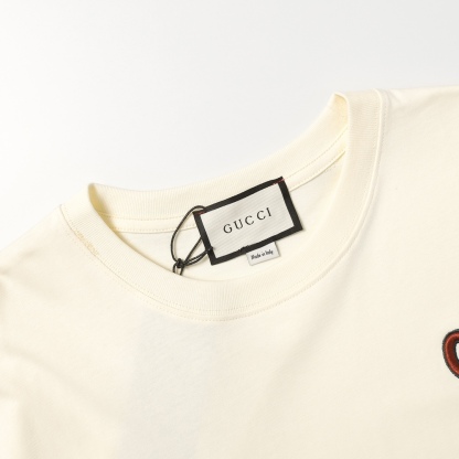 G style Double G Embroidery Logo Short Sleeve T-shirt-Luxeon