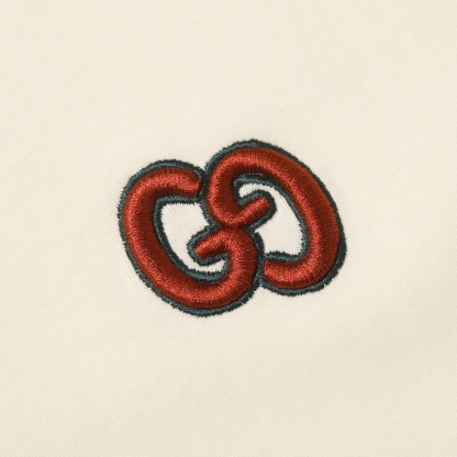 G style Double G Embroidery Logo Short Sleeve T-shirt-Luxeon