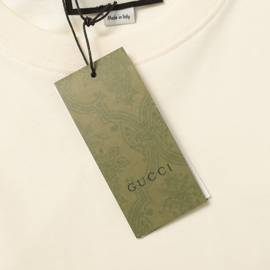 G style Double G Embroidery Logo Short Sleeve T-shirt-Luxeon