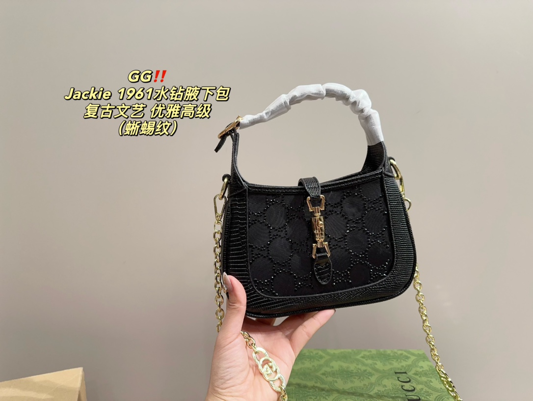 G style Jackie1961 rhinestone armpit bag