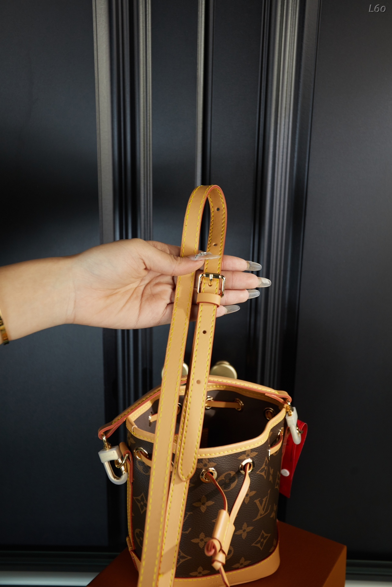 L style nano noe mini bucket bag