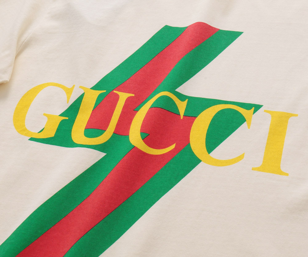 G Style Spring and Summer New Lightning Letter Logo Printed Short Sleeve