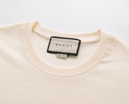 G Style circle logo print round neck short sleeve T-shirt