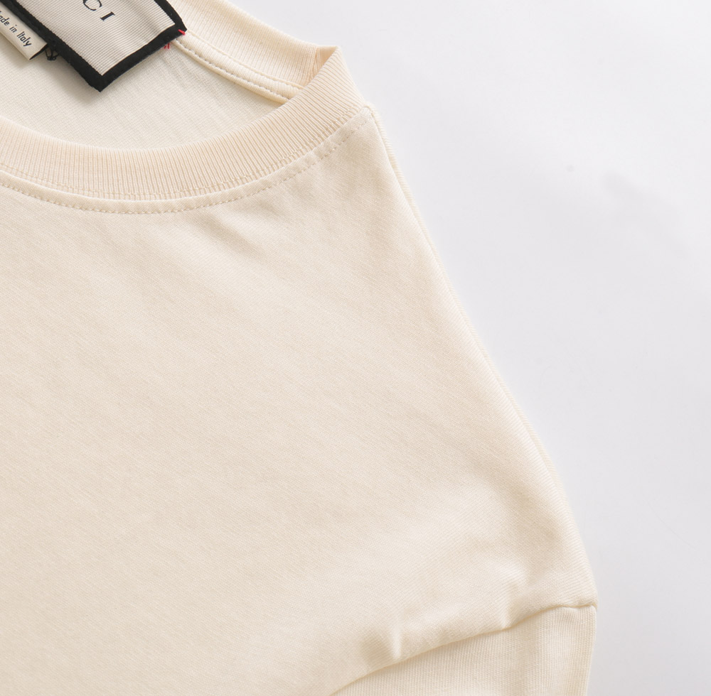 G Style circle logo print round neck short sleeve T-shirt