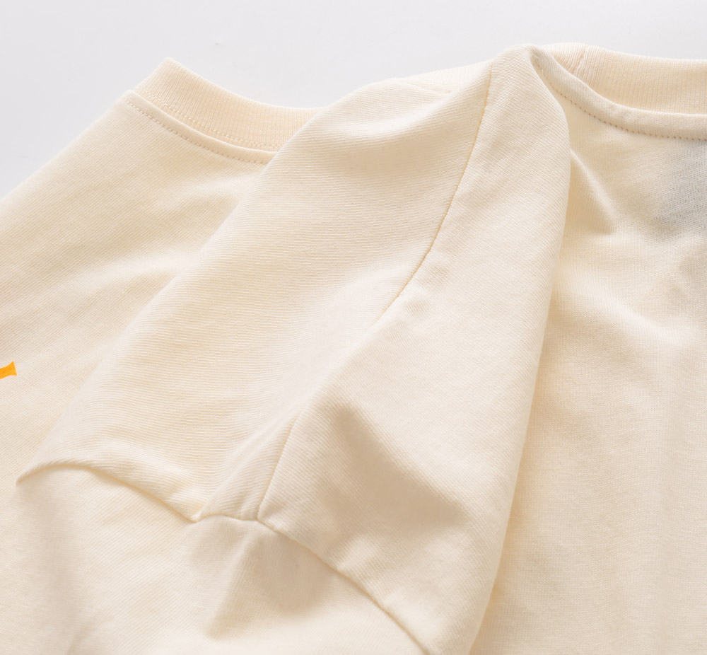 G Style circle logo print round neck short sleeve T-shirt