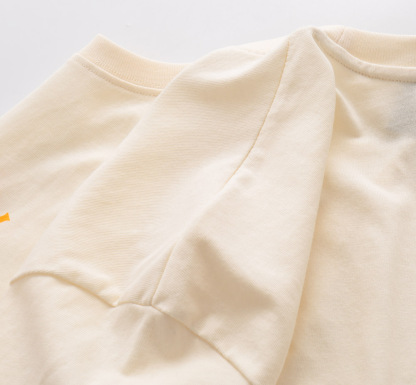 G Style circle logo print round neck short sleeve T-shirt