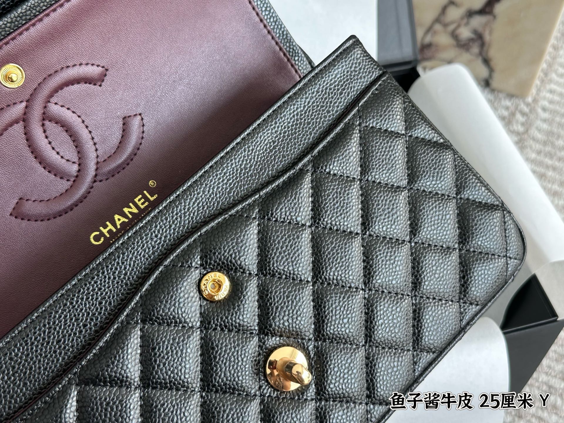 C Style Caviar ball leather
