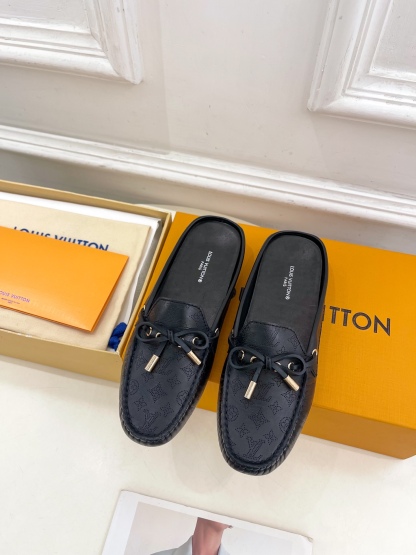 L Style Classic versatile bowknot loafers, half slippers