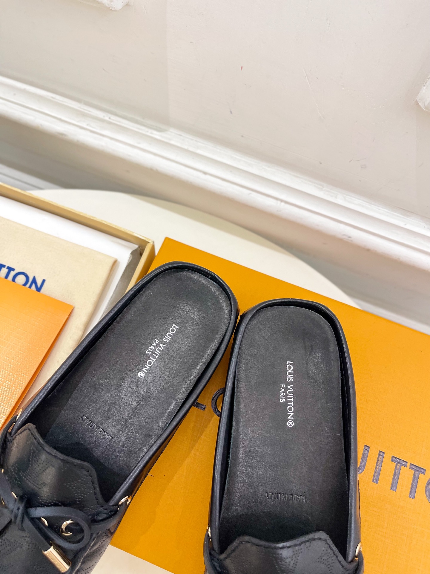 L Style Classic versatile bowknot loafers, half slippers