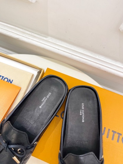 L Style Classic versatile bowknot loafers, half slippers