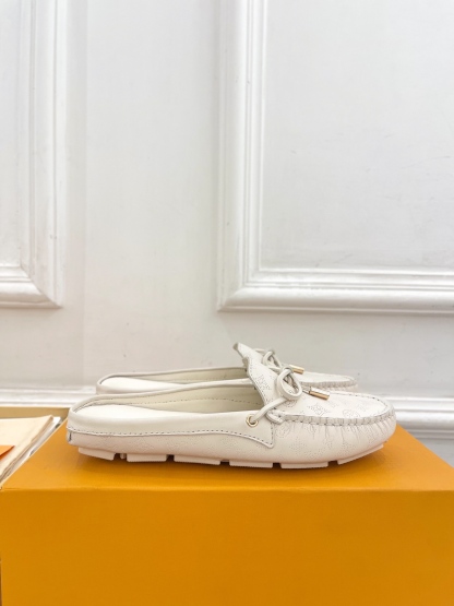 L Style Classic versatile bowknot loafers, half slippers