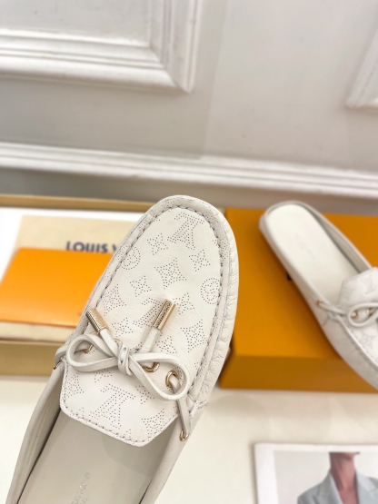 L Style Classic versatile bowknot loafers, half slippers