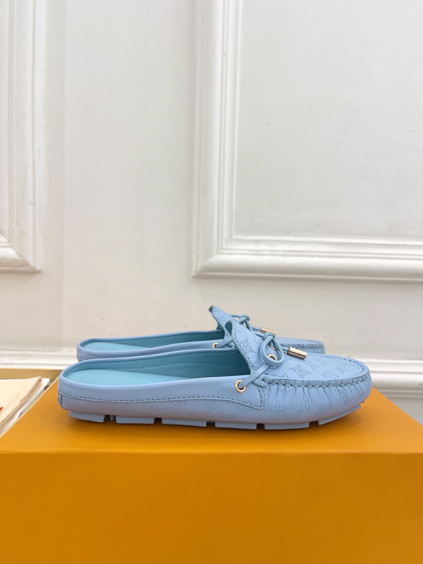 L Style Classic versatile bowknot loafers, half slippers