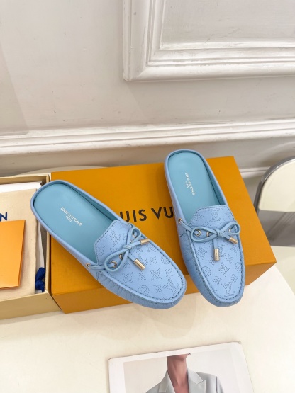 L Style Classic versatile bowknot loafers, half slippers