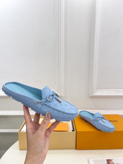 L Style Classic versatile bowknot loafers, half slippers